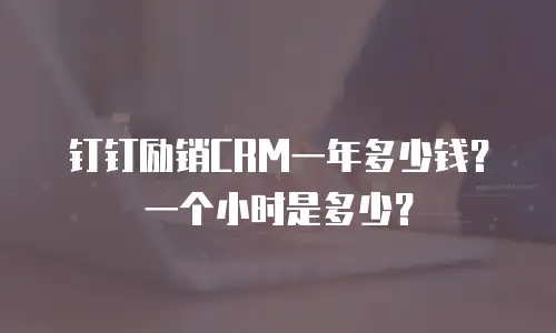 钉钉励销CRM一年多少钱？一个小时是多少？