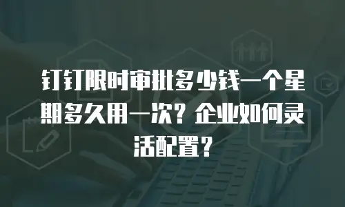 钉钉限时审批多少钱一个星期多久用一次？企业如何灵活配置？