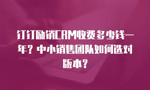 钉钉励销CRM收费多少钱一年？中小销售团队如何选对版本？