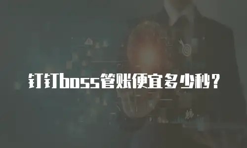钉钉boss管账便宜多少秒？