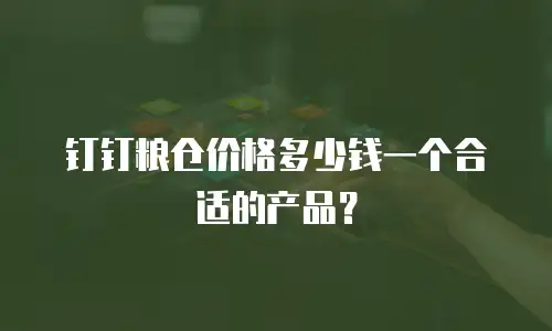 钉钉粮仓价格多少钱一个合适的产品？