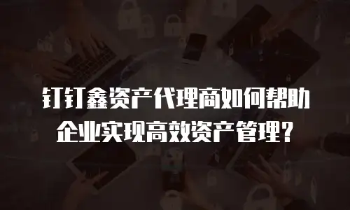钉钉鑫资产代理商如何帮助企业实现高效资产管理？