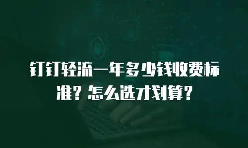 钉钉轻流一年多少钱收费标准？怎么选才划算？