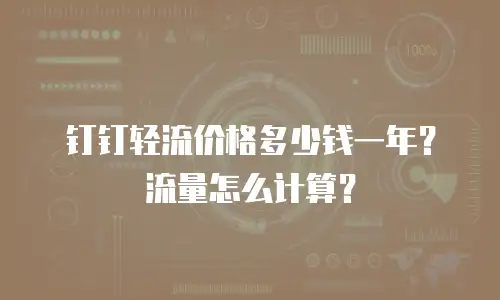 钉钉轻流价格多少钱一年？流量怎么计算？