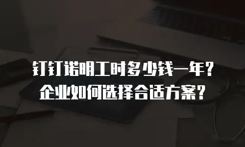 钉钉诺明工时多少钱一年？企业如何选择合适方案？