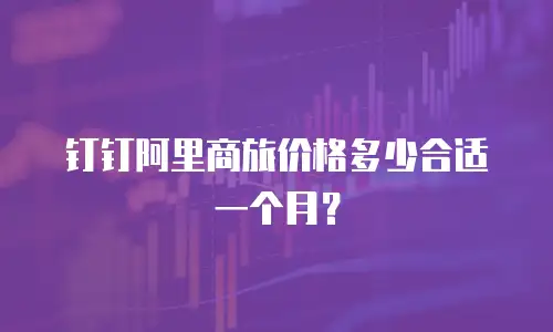 钉钉阿里商旅价格多少合适一个月？