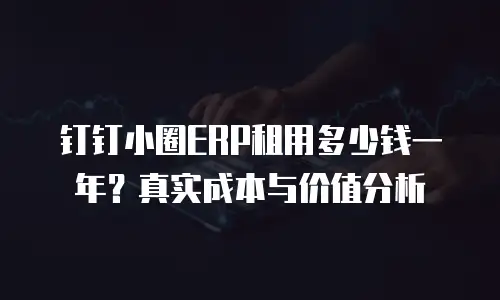 钉钉小圈ERP租用多少钱一年？真实成本与价值分析