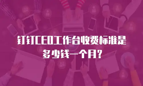 钉钉CEO工作台收费标准是多少钱一个月？
