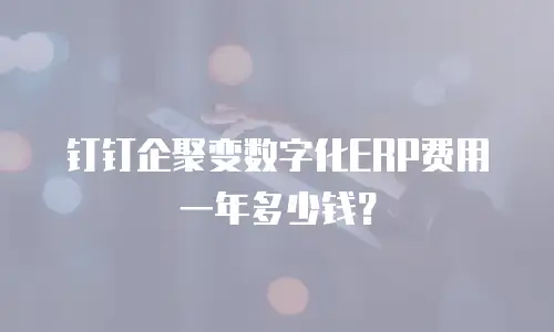 钉钉企聚变数字化ERP费用一年多少钱？
