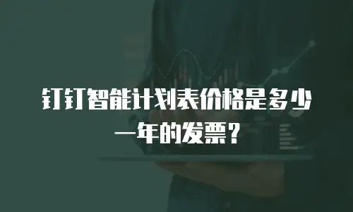 钉钉智能计划表价格是多少一年的发票？