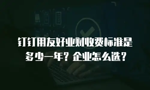 钉钉用友好业财收费标准是多少一年？企业怎么选？