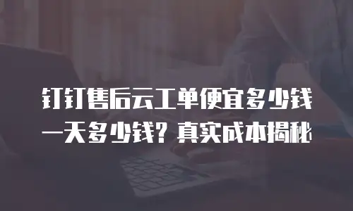 钉钉售后云工单便宜多少钱一天多少钱？真实成本揭秘