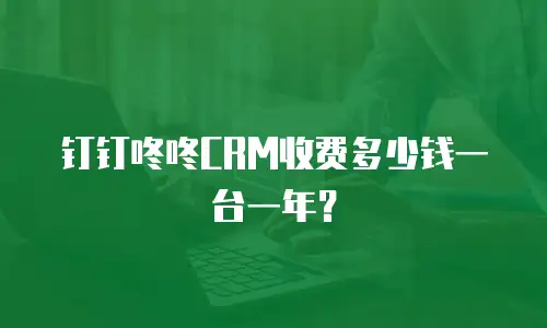 钉钉咚咚CRM收费多少钱一台一年？