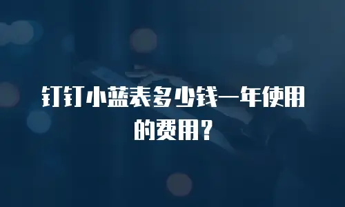 钉钉小蓝表多少钱一年使用的费用？
