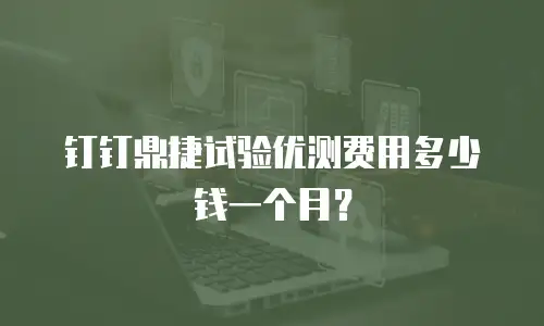 钉钉鼎捷试验优测费用多少钱一个月？