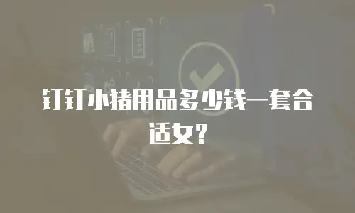 钉钉小猪用品多少钱一套合适女？