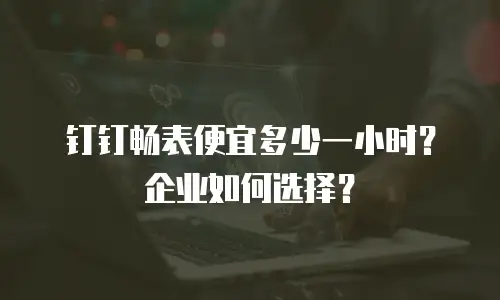 钉钉畅表便宜多少一小时？企业如何选择？