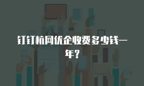 钉钉杭网优企收费多少钱一年？