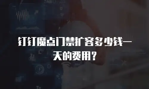 钉钉魔点门禁扩容多少钱一天的费用？