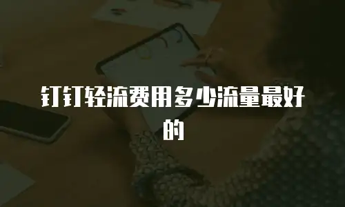 钉钉轻流费用多少流量最好的