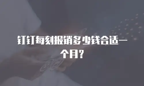 钉钉每刻报销多少钱合适一个月？