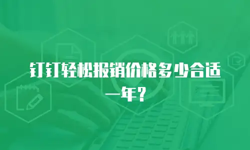 钉钉轻松报销价格多少合适一年？
