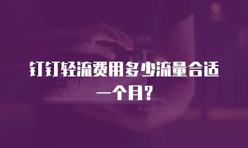 钉钉轻流费用多少流量合适一个月？