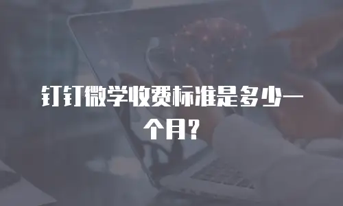 钉钉微学收费标准是多少一个月？