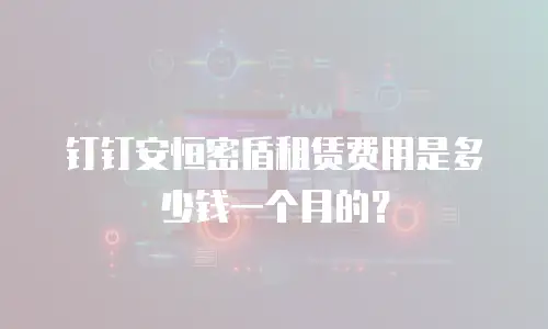 钉钉安恒密盾租赁费用是多少钱一个月的？