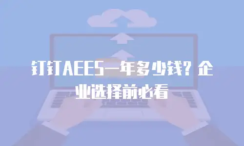 钉钉AEES一年多少钱？企业选择前必看