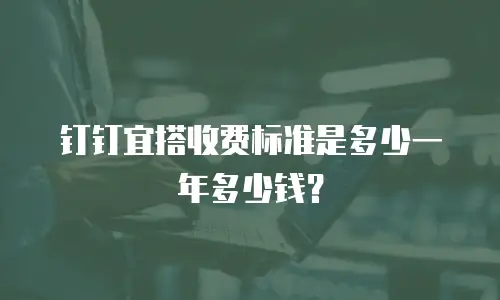 钉钉宜搭收费标准是多少一年多少钱？