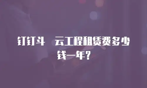 钉钉斗栱云工程租赁费多少钱一年？