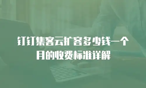 钉钉集客云扩容多少钱一个月的收费标准详解