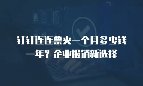 钉钉连连票夹一个月多少钱一年？企业报销新选择