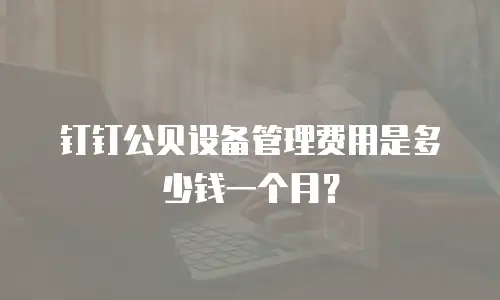 钉钉公贝设备管理费用是多少钱一个月？