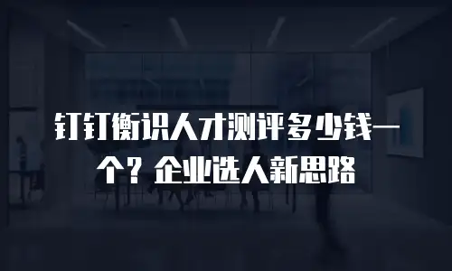钉钉衡识人才测评多少钱一个？企业选人新思路