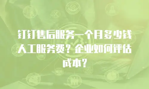 钉钉售后服务一个月多少钱人工服务费？企业如何评估成本？