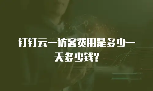 钉钉云一访客费用是多少一天多少钱？