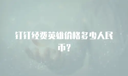 钉钉经费英雄价格多少人民币？