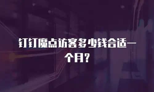 钉钉魔点访客多少钱合适一个月？