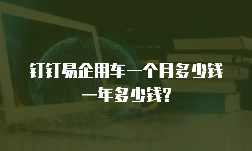 钉钉易企用车一个月多少钱一年多少钱？