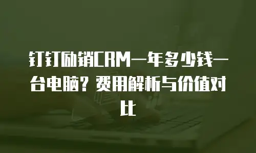 钉钉励销CRM一年多少钱一台电脑？费用解析与价值对比