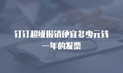 钉钉超级报销便宜多少元钱一年的发票