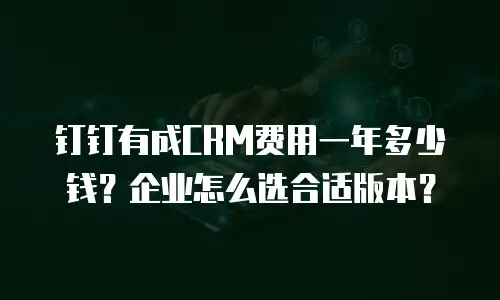 钉钉有成CRM费用一年多少钱？企业怎么选合适版本？