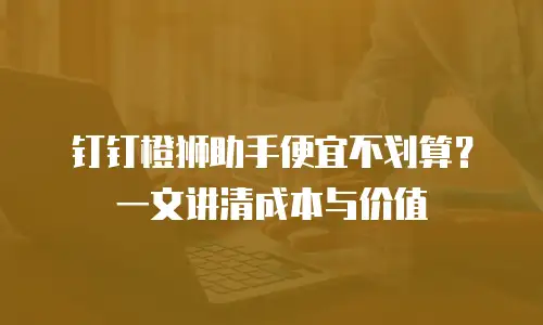 钉钉橙狮助手便宜不划算？一文讲清成本与价值