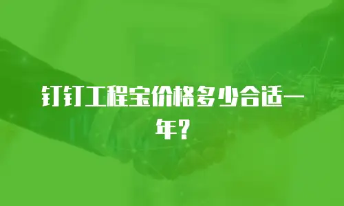 钉钉工程宝价格多少合适一年？