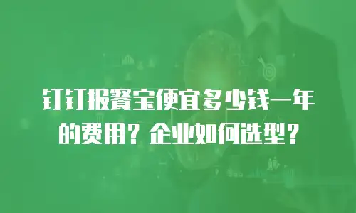 钉钉报餐宝便宜多少钱一年的费用？企业如何选型？