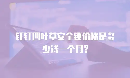 钉钉四叶草安全锁价格是多少钱一个月？