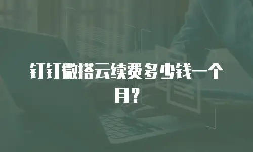 钉钉微搭云续费多少钱一个月？