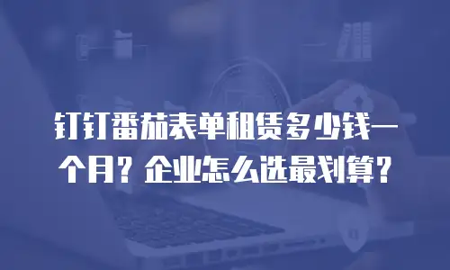 钉钉番茄表单租赁多少钱一个月？企业怎么选最划算？